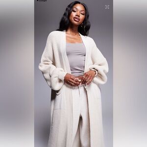 Missy Empire maxi balloon sleeve cardigan